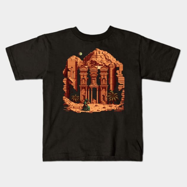 Petra Pixel Art Kids T-Shirt by Pixel-Eye